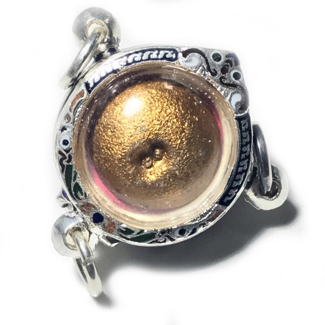 Look Om Pong Prai Kumarn Dtok Code 3 Niyom Ta Bronze Wanich Large 2 Cm Luang Phu Tim Released 2517 BE at Wat Po Sampant