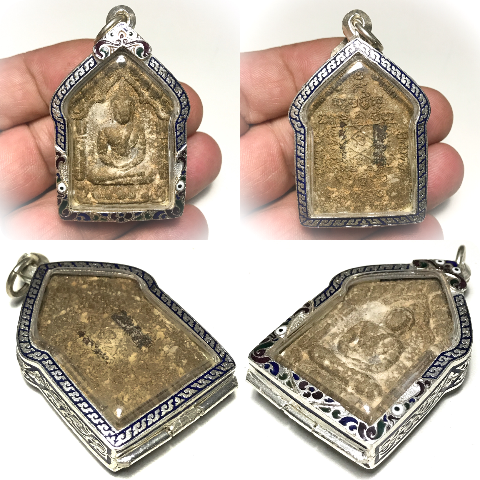 Khun Phaen Prai Kumarn Pim Song Pol Yai Takrut Koo No 0999 With Certificate Free Silver Casing Luang Phu Tim