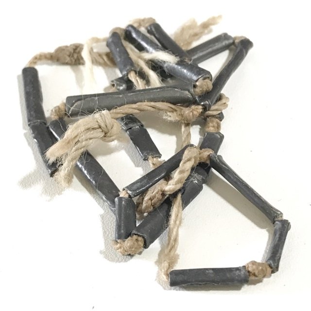 Chueak Takrut Sip Gao Dork 19 Leaden Yantra Scrolls on Cord Luang Por Mui Wat Don Rai 03586