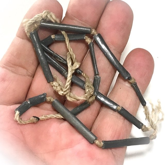 Chueak Takrut Sip Gao Dork 19 Leaden Yantra Scrolls on Cord Luang Por Mui Wat Don Rai