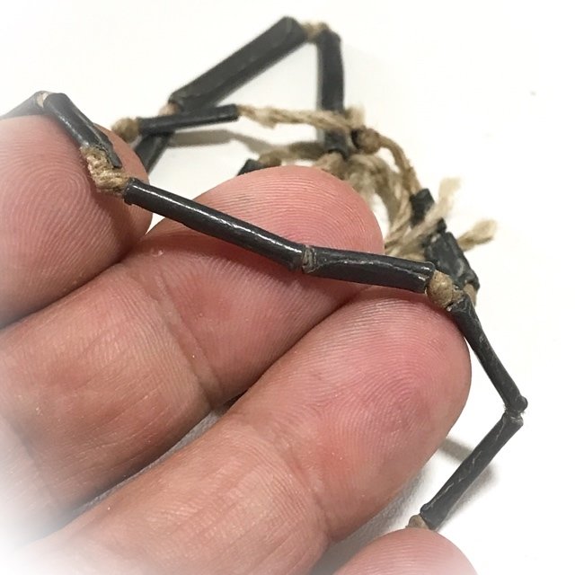 Chueak Takrut Sip Gao Dork 19 Leaden Yantra Scrolls on Cord Luang Por Mui Wat Don Rai