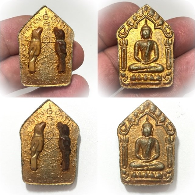 Khun Phaen Prai Kumarn Luang Phu Tim 2515 BE Nuea Khaw Ta Bronze Fang Sariga Koo With Certificate