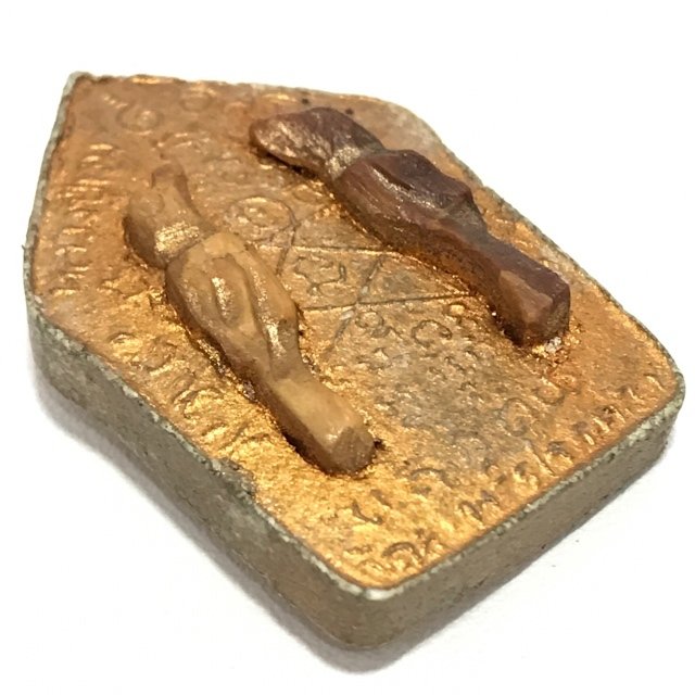 Khun Phaen Prai Kumarn Luang Phu Tim 2515 BE Nuea Khaw Ta Bronze Fang Sariga Koo With Certificate