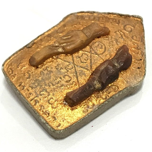 Khun Phaen Prai Kumarn Luang Phu Tim 2515 BE Nuea Khaw Ta Bronze Fang Sariga Koo With Certificate