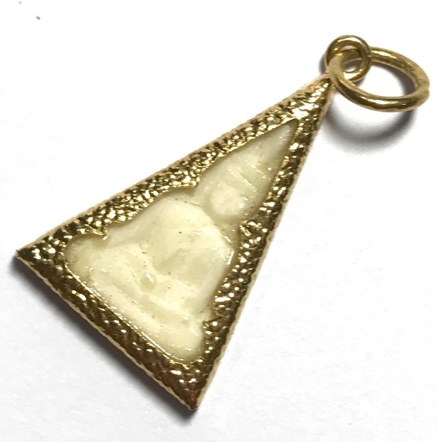 Pra Put Nga Gae Hand Carved Buddha Brass Frame Circa 2500 BE Luang Por Horm Wat Chak Hmak 03666