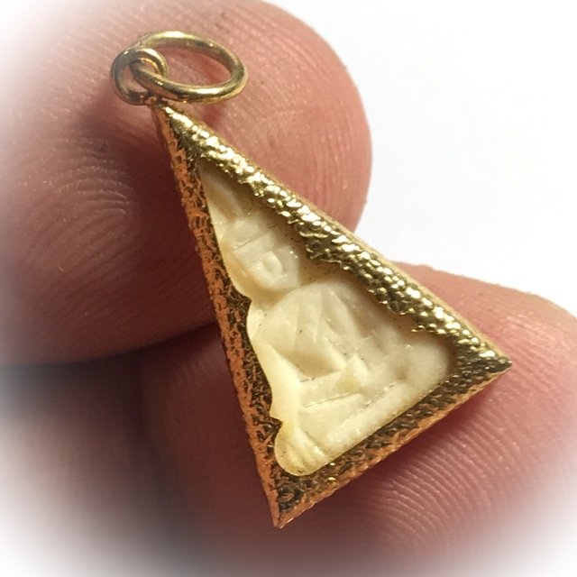 Pra Put Nga Gae Hand Carved Buddha Brass Frame Circa 2500 BE Luang Por Horm Wat Chak Hmak