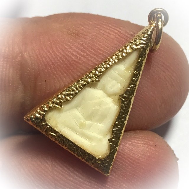 Pra Put Nga Gae Hand Carved Buddha Brass Frame Circa 2500 BE Luang Por Horm Wat Chak Hmak
