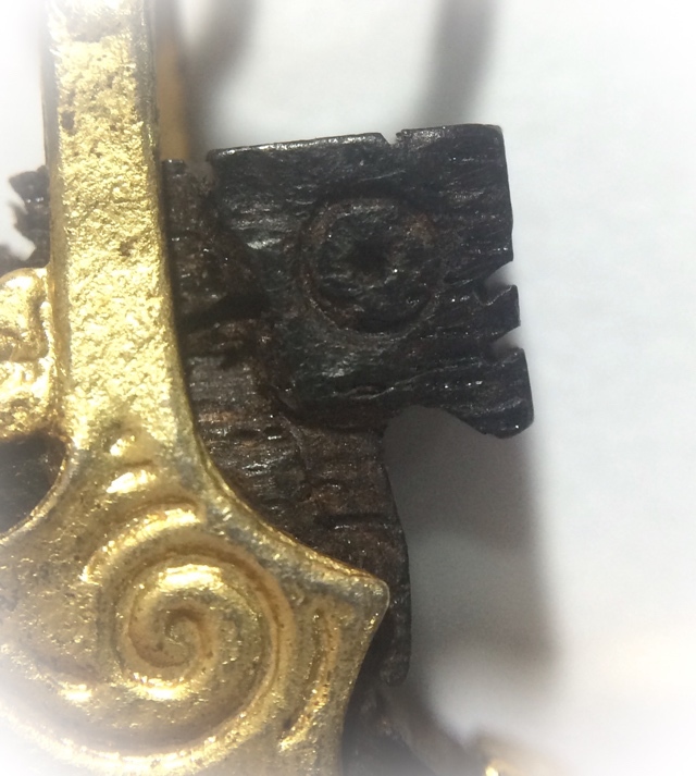 Carved Sacred Wood Singha Himapant Lion Brass Frame Circa 2500 BE Luang Por Horm Wat Chak Hmak