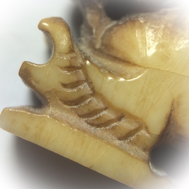 Paya Kochasri Nga Gae Carved Elephant-Lion 3rd Prize Winner & Certificate Free EMS Luang Por Heng Wat Khao Din