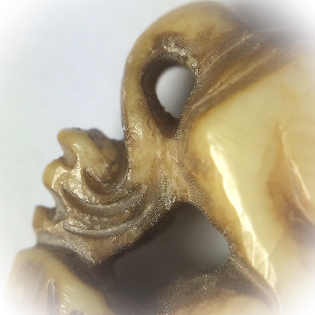 Paya Kochasri Nga Gae Carved Elephant-Lion 3rd Prize Winner & Certificate Free EMS Luang Por Heng Wat Khao Din