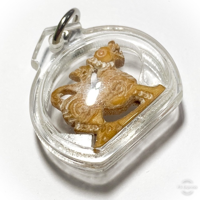 Singh Sam Khwan Nga Gae Carved Singha Lion Circa 2460 BE 3rd Prize Winner & Certificate Luang Por Derm Free EMS