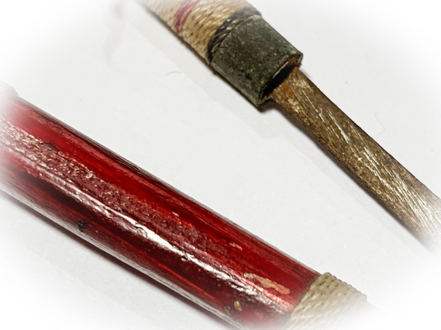 Meet Daab Lek Akom Ritual Spirit Knife Thai Flag Cord Hilt & Sinjana Cord spellbound wrapped sheath 6 Inches - Luang Por Tob