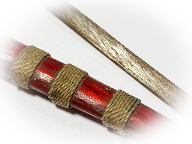 Meet Daab Lek Akom Ritual Spirit Knife Thai Flag Cord Hilt & Sinjana Cord spellbound wrapped sheath 6 Inches - Luang Por Tob