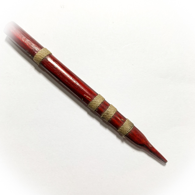 Meet Daab Lek Akom Ritual Spirit Knife Thai Flag Cord Hilt & Sinjana Cord spellbound wrapped sheath 6 Inches - Luang Por Tob
