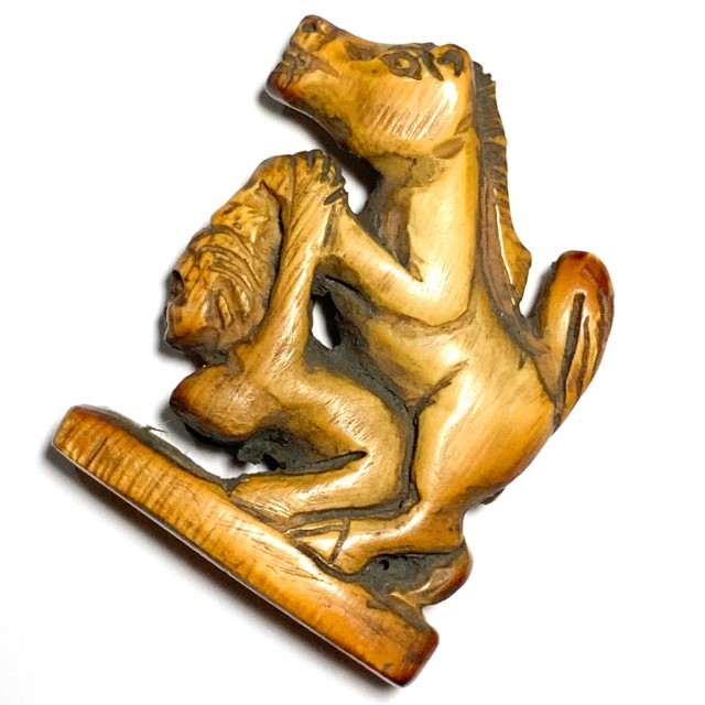 In Ma Saep Nang Nuea Nga Gae Carved Lanna Animist Seduction Charm Early Era Kroo Ba Wang Wat Ban Den