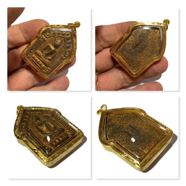 Khun Phaen Prai Kumarn Pim Niyom 2515 BE Block 2 Nuea Wan Plai Dam Takrut Sariga Solid Gold Casing & Authenticity Certificate Free EMS Luang Phu Tim