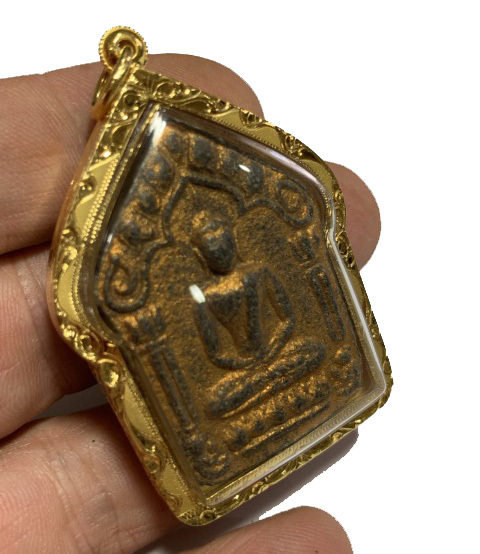 Khun Phaen Prai Kumarn Pim Niyom 2515 BE Block 2 Nuea Wan Plai Dam Takrut Sariga Solid Gold Casing & Authenticity Certificate Free EMS Luang Phu Tim