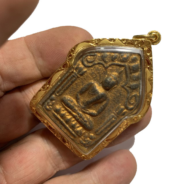 Khun Phaen Prai Kumarn Pim Niyom 2515 BE Block 2 Nuea Wan Plai Dam Takrut Sariga Solid Gold Casing & Authenticity Certificate Free EMS Luang Phu Tim