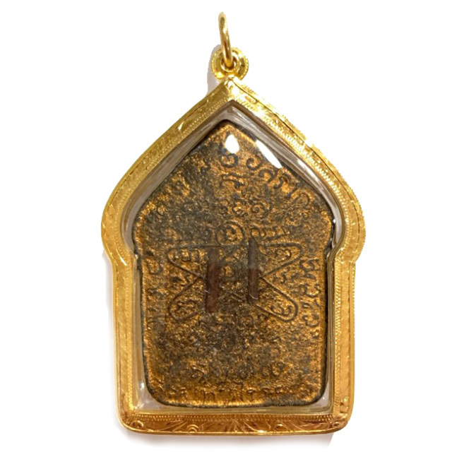 Khun Phaen Prai Kumarn Pim Niyom 2515 BE Block 2 Nuea Wan Plai Dam Takrut Sariga Solid Gold Casing & Authenticity Certificate Free EMS Luang Phu Tim