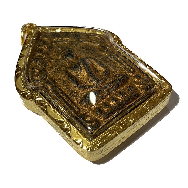 Khun Phaen Prai Kumarn Pim Niyom 2515 BE Block 2 Nuea Wan Plai Dam Takrut Sariga Solid Gold Casing & Authenticity Certificate Free EMS Luang Phu Tim