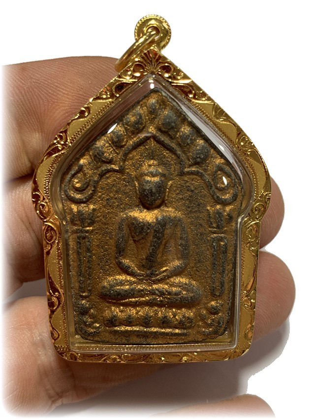 Khun Phaen Prai Kumarn Pim Niyom 2515 BE Block 2 Nuea Wan Plai Dam Takrut Sariga Solid Gold Casing & Authenticity Certificate Free EMS Luang Phu Tim