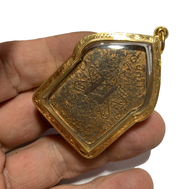 Khun Phaen Prai Kumarn Pim Niyom 2515 BE Block 2 Nuea Wan Plai Dam Takrut Sariga Solid Gold Casing & Authenticity Certificate Free EMS Luang Phu Tim