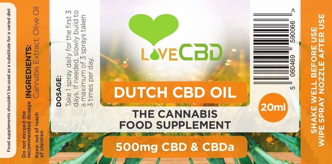 500MG DUTCH CBD OIL SPRAY