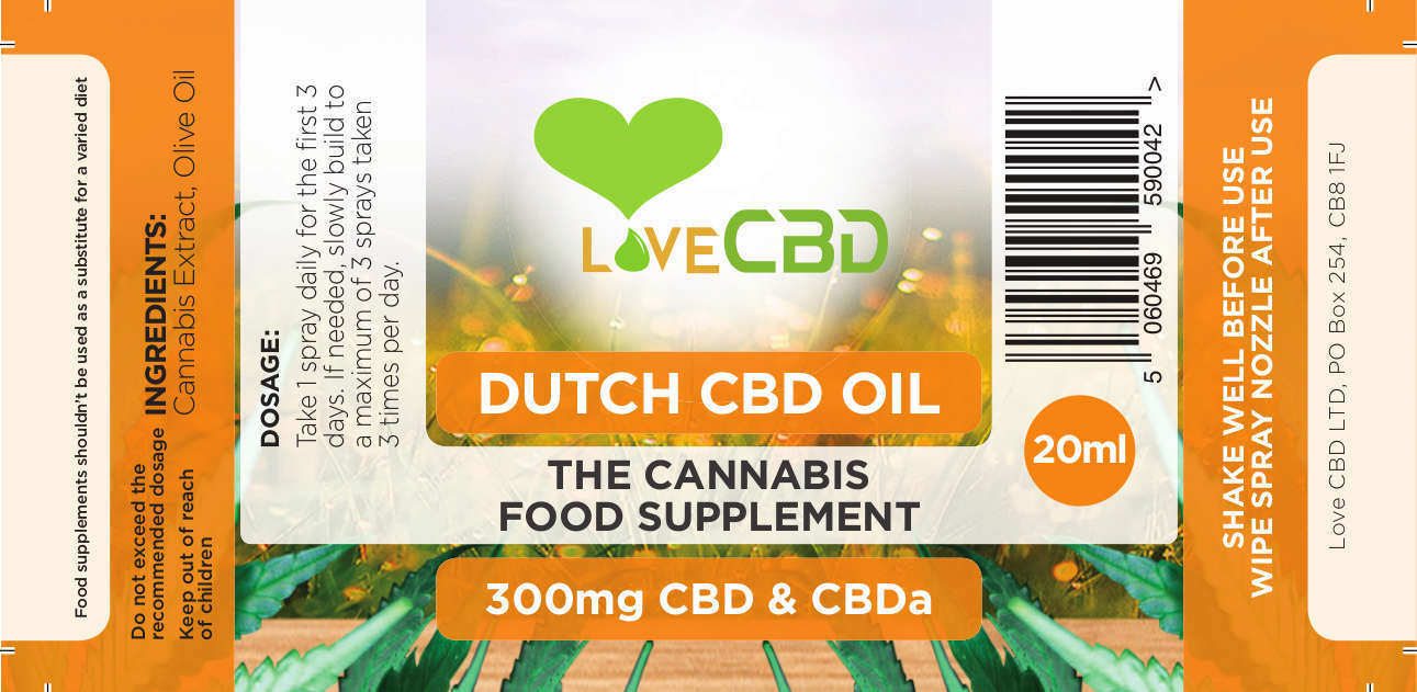 300MG DUTCH CBD OIL SPRAY