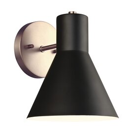 Satin Bronze / Black One Light Wall Sconce Satin Bronze / Black One Light Wall Sconce