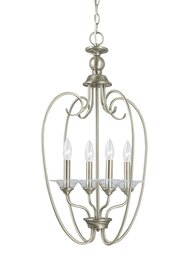 Antique Brushed Nickel Four Light Pendant Antique Brushed Nickel Four Light Pendant