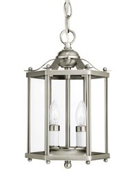 Brushed Nickel Two Light Semi-Flush Mount Brushed Nickel Two Light Semi-Flush Mount