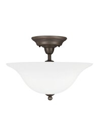 Heirloom Bronze Three Light Semi-Flush Mount Heirloom Bronze Three Light Semi-Flush Mount