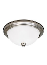 Antique Brushed Nickel One Light Flush Mount Antique Brushed Nickel One Light Flush Mount