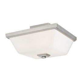 Brushed Nickel Two Light Semi-Flush Mount Brushed Nickel Two Light Semi-Flush Mount