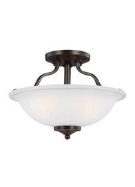 Heirloom Bronze Two Light Semi-Flush Mount Heirloom Bronze Two Light Semi-Flush Mount