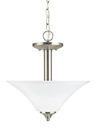 Brushed Nickel Two Light Semi-Flush Mount Brushed Nickel Two Light Semi-Flush Mount