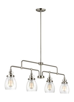 Brushed Nickel Four Light Island Pendant Brushed Nickel Four Light Island Pendant