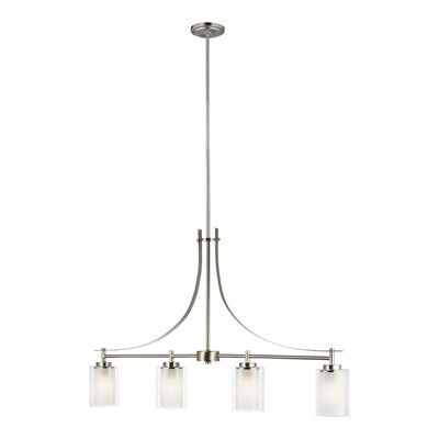 Brushed Nickel Four Light Island Pendant Brushed Nickel Four Light Island Pendant
