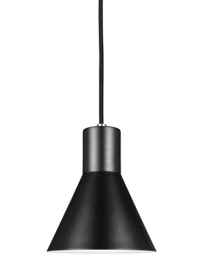 Brushed Nickel / Black One Light Mini Pendant Brushed Nickel / Black One Light Mini Pendant