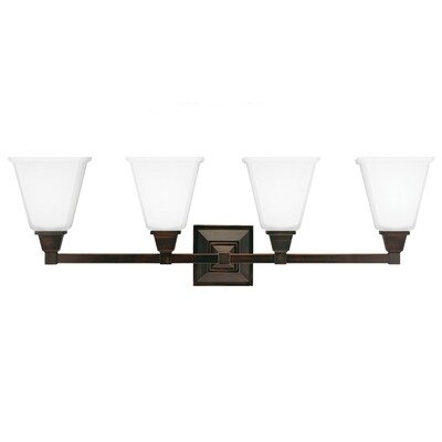 Burnt Sienna Four Light Vanity Fixtures Burnt Sienna Four Light Vanity Fixtures