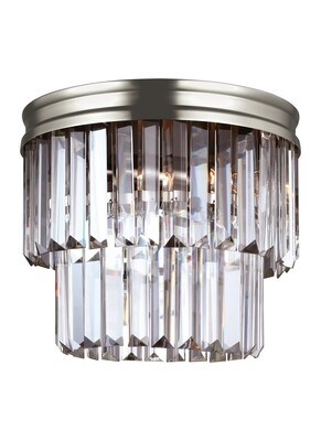 Antique Brushed Nickel Two Light Flush Mount Antique Brushed Nickel Two Light Flush Mount