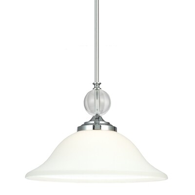 Chrome / Optic Crystal One Light Pendant Chrome / Optic Crystal One Light Pendant