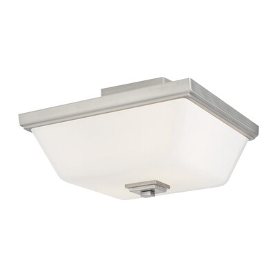 Brushed Nickel Two Light Semi-Flush Mount Brushed Nickel Two Light Semi-Flush Mount