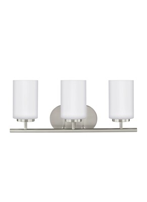 Brushed Nickel Three Light Vanity Fixtures Brushed Nickel Three Light Vanity Fixtures