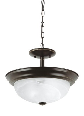 Heirloom Bronze Two Light Semi-Flush Mount Heirloom Bronze Two Light Semi-Flush Mount