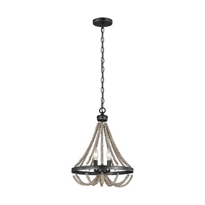 Washed Pine / Stardust Two Light Chandelier Washed Pine / Stardust Two Light Chandelier