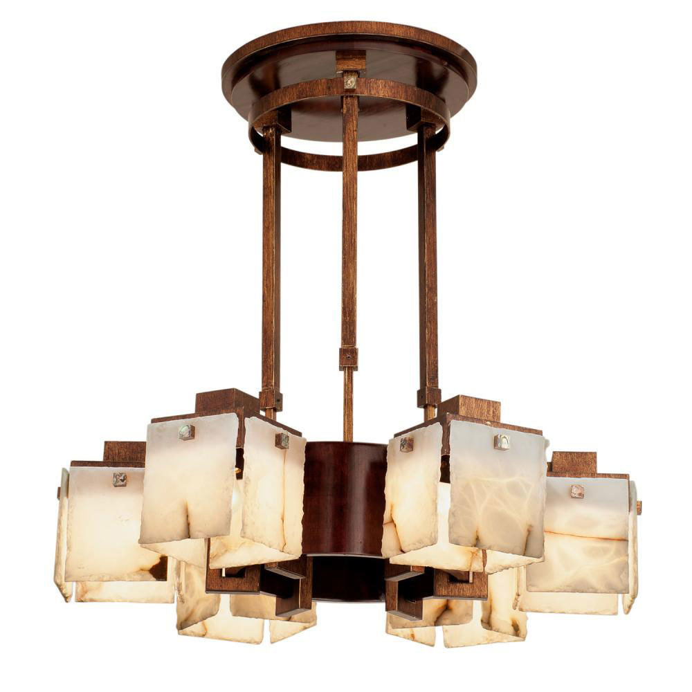 Bedford Antique Copper 6Lt Chandelier T-888001