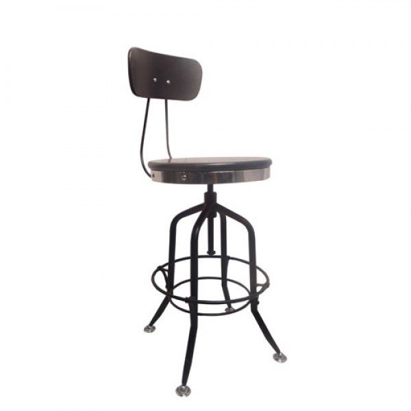 Black Adjustable Height Stool B-702398