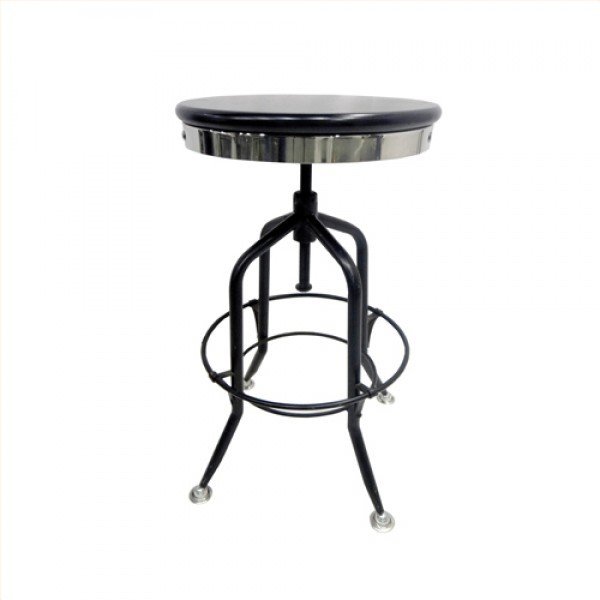 Black Adjustable Height Stool B-702399