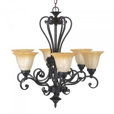 Florence Venetian Bronze 6Lt Chandelier Florence Venetian Bronze 6Lt Chandelier